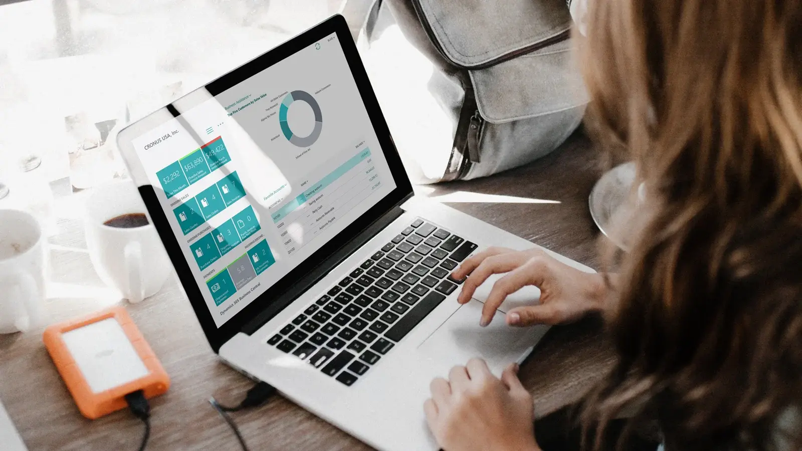 ERP Microsoft Dynamics 365 Business Central BC Dashboard Laptop Implementation